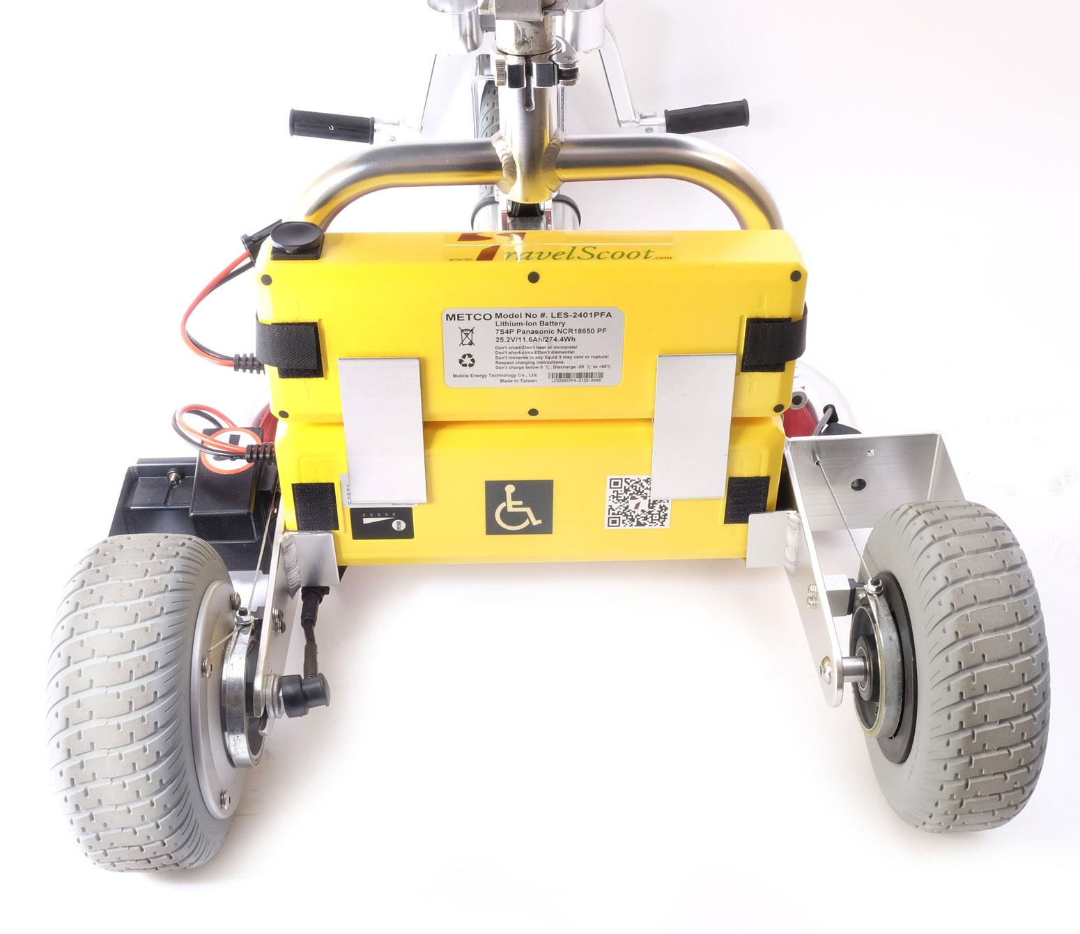 TRAVELSCOOT® mounting attachment 2. battery escape