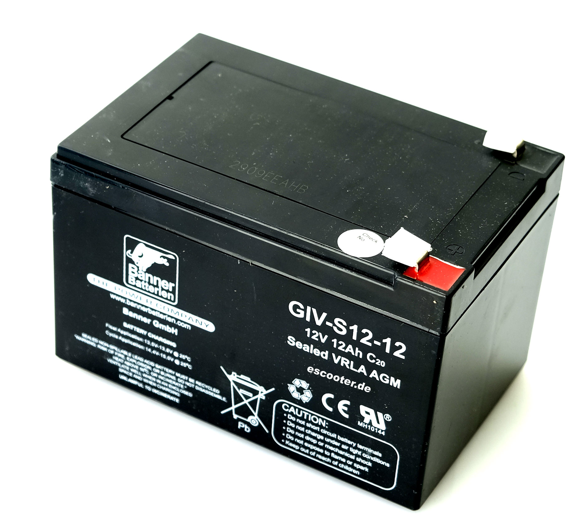 12V 12Ah BANNER Bloc GIV-S 12-12