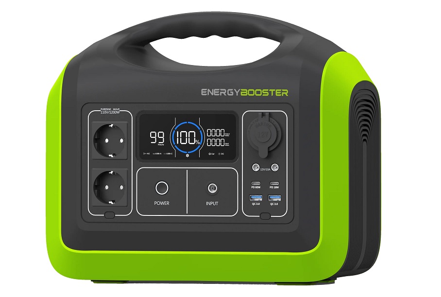 ENERGYBOOSTER Tragbare Powerstation by StreetBooster 1200 W | 992 Wh
