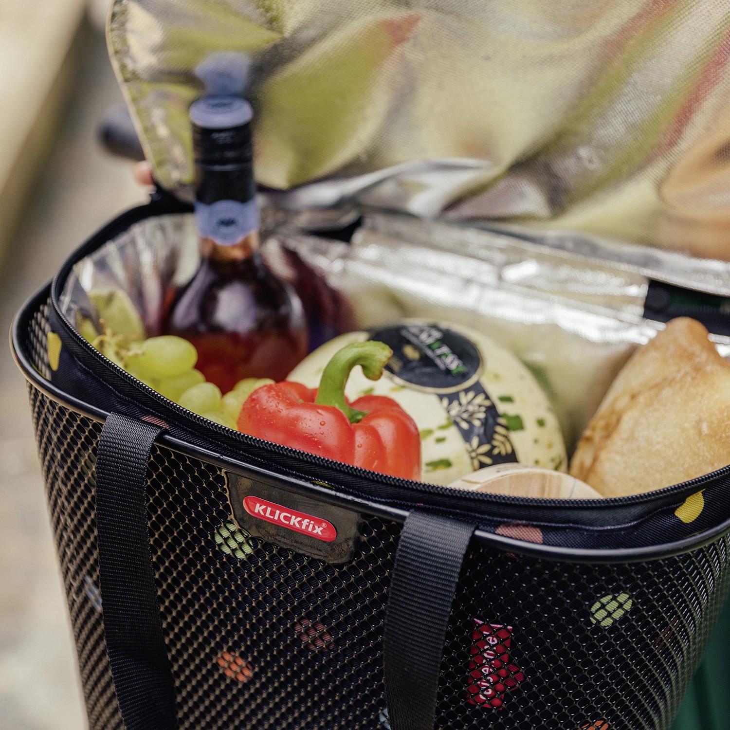 KLICKfix® Reisenthel Iso Basket Bag Thermotasche für KLICKfix Lenkerkörbe - grau