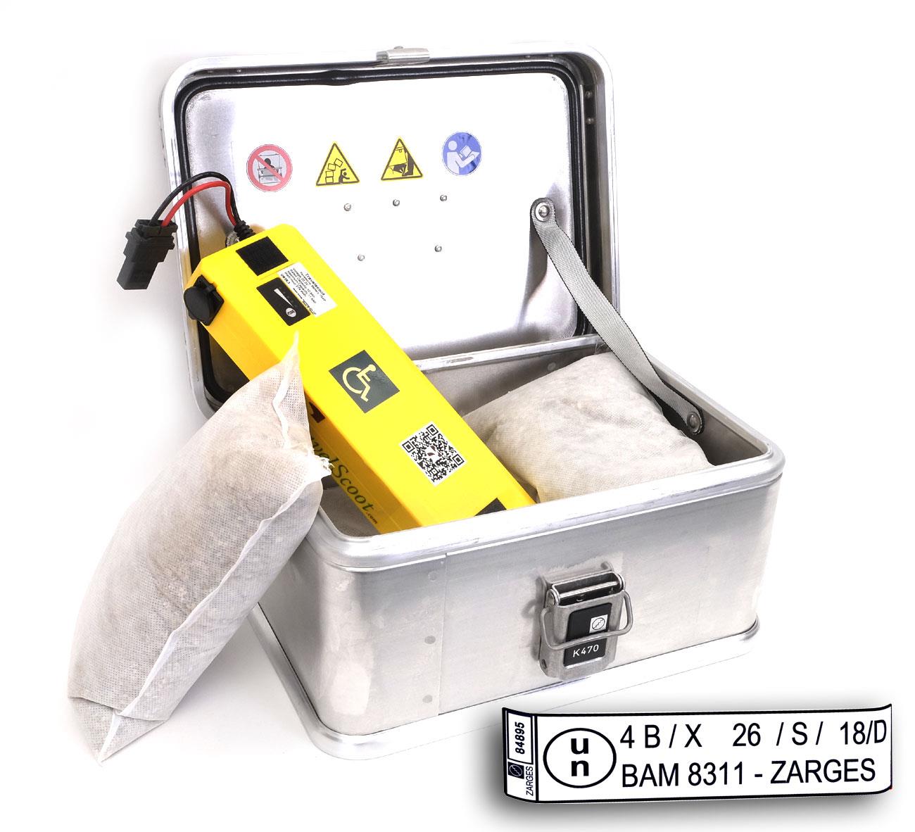 ZARGES Akkubox UN certified BAM8311 tested ZARGES Akkubox UN certified BAM8311 tested