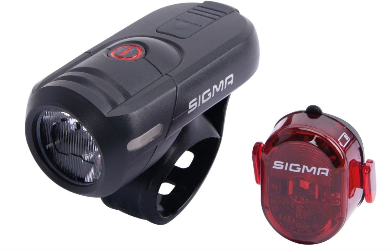 SIGMA SPORT Akku-LED-Leuchtenset  Aura & Nugget II - 45 Lux