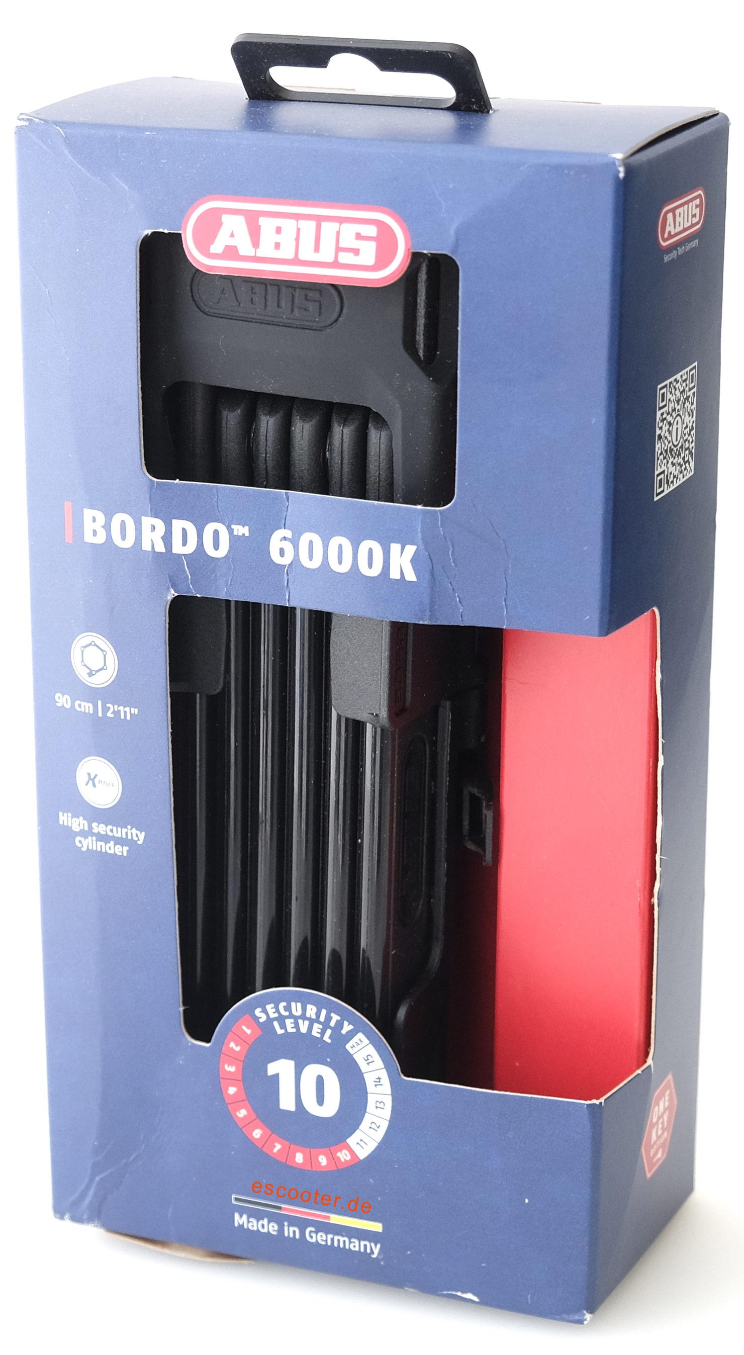 ABUS BORDO™ 6000K/90 SCHWARZ inkl. Halter SH ABUS BORDO™ 6000K/90 SCHWARZ inkl. Halter SH