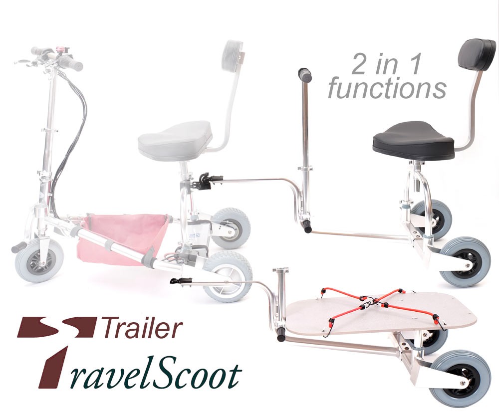 TRAVELSCOOT® 2in1 Trailer & Personenanhaenger - f. Escape & Junior & Shopper Cruiser TRAVELSCOOT® 2in1 Trailer & Personenanhaenger - f. Escape & Junior & Shopper Cruiser