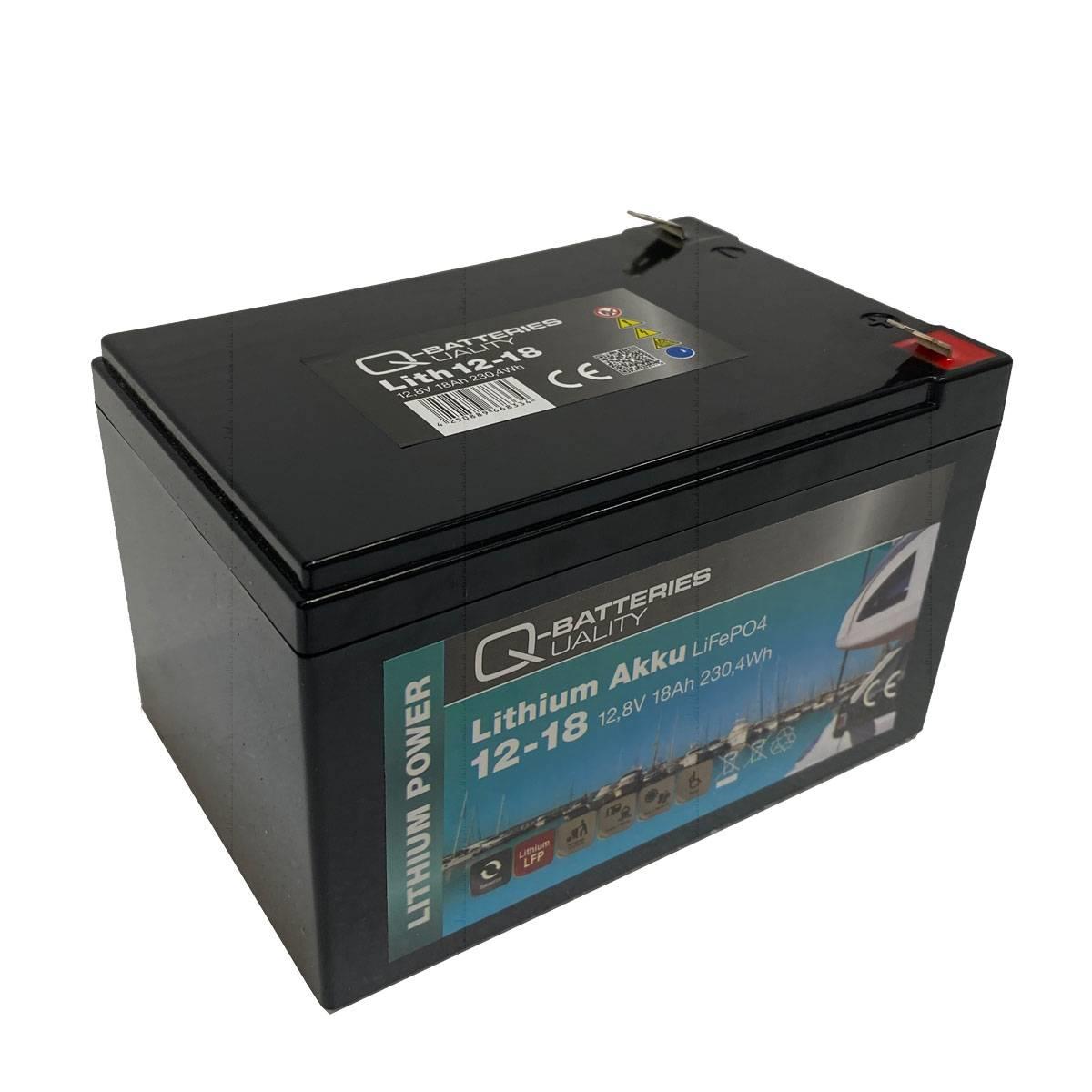 12,8V 18Ah 230,4Wh Q-Batteries Lithium Akku LiFePO4