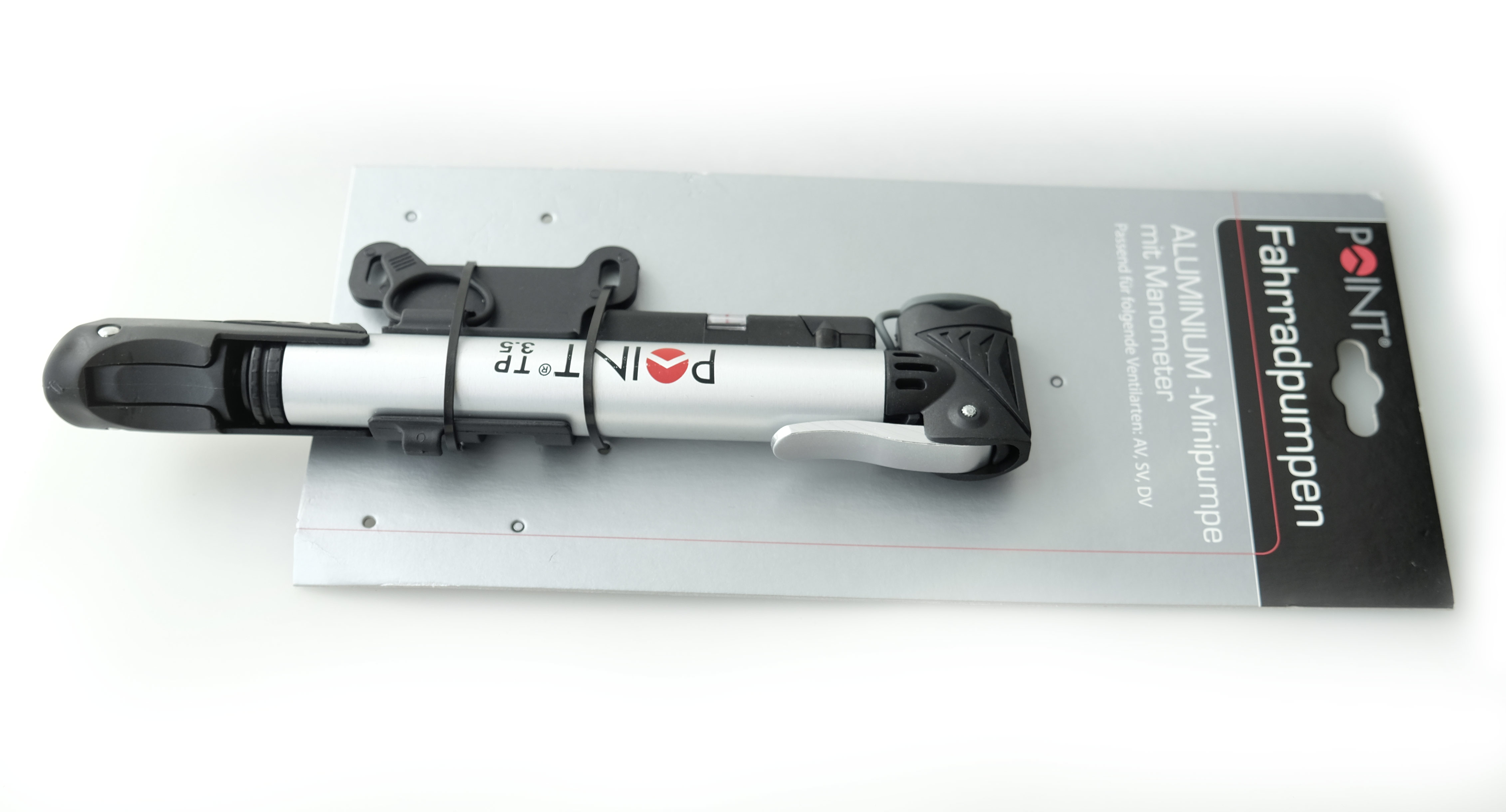 Mini Alu- Teleskoppumpe mit Manometer POINT