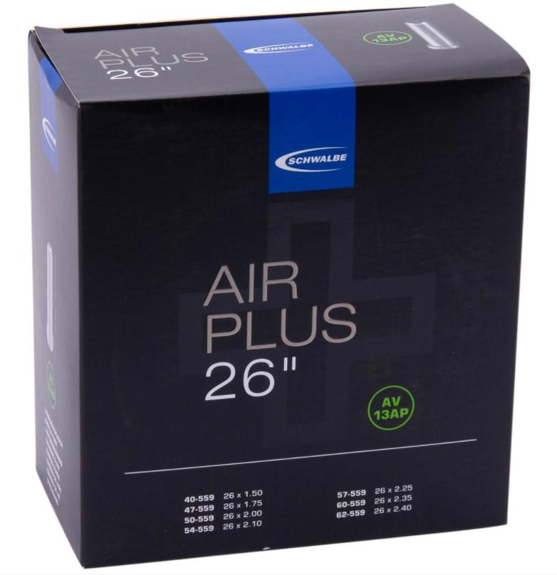 SCHWALBE Schlauch Nr. 13 AP Air Plus, 26" - Schrader- Autoventil (AV) SCHWALBE Schlauch Nr. 13 AP Air Plus, 26" - Schrader- Autoventil (AV)