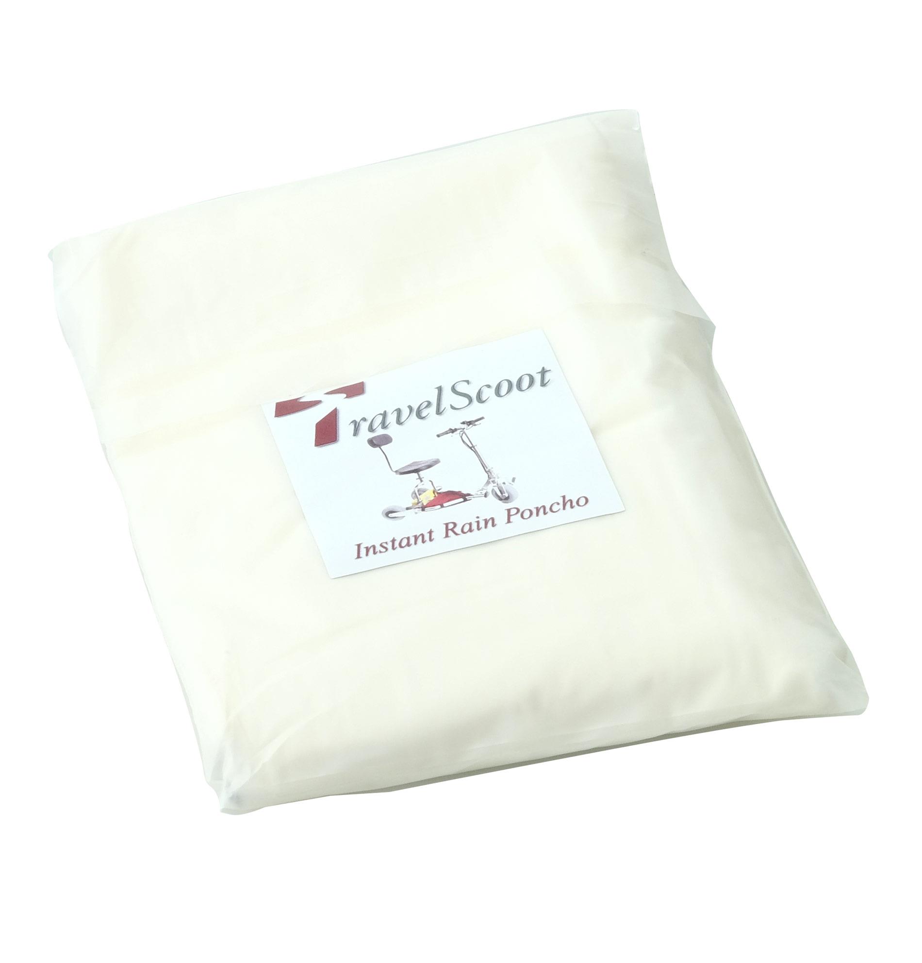 TRAVELSCOOT® Instant Rain Poncho - disposable - compostable - comfortable! TRAVELSCOOT® Instant Rain Poncho - disposable - compostable - comfortable!