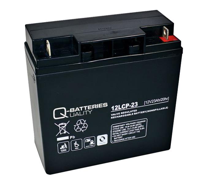 12V 23Ah Bleivliesakku Zyklentyp Q-Batteries AGM - Deep Cycle 