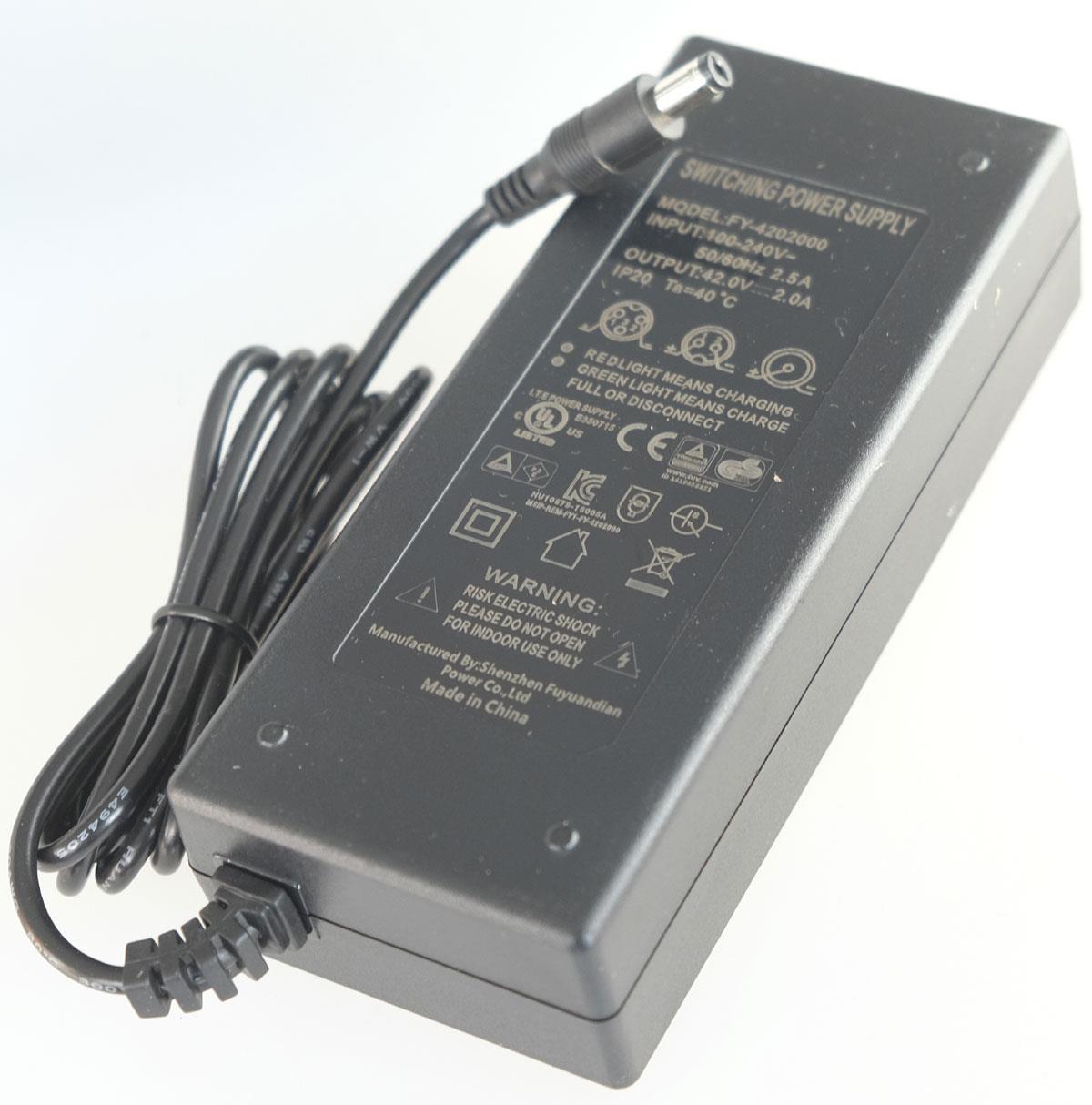 42V 2A Lithium Charger 5,5 mm Hohlstecker Switching Power