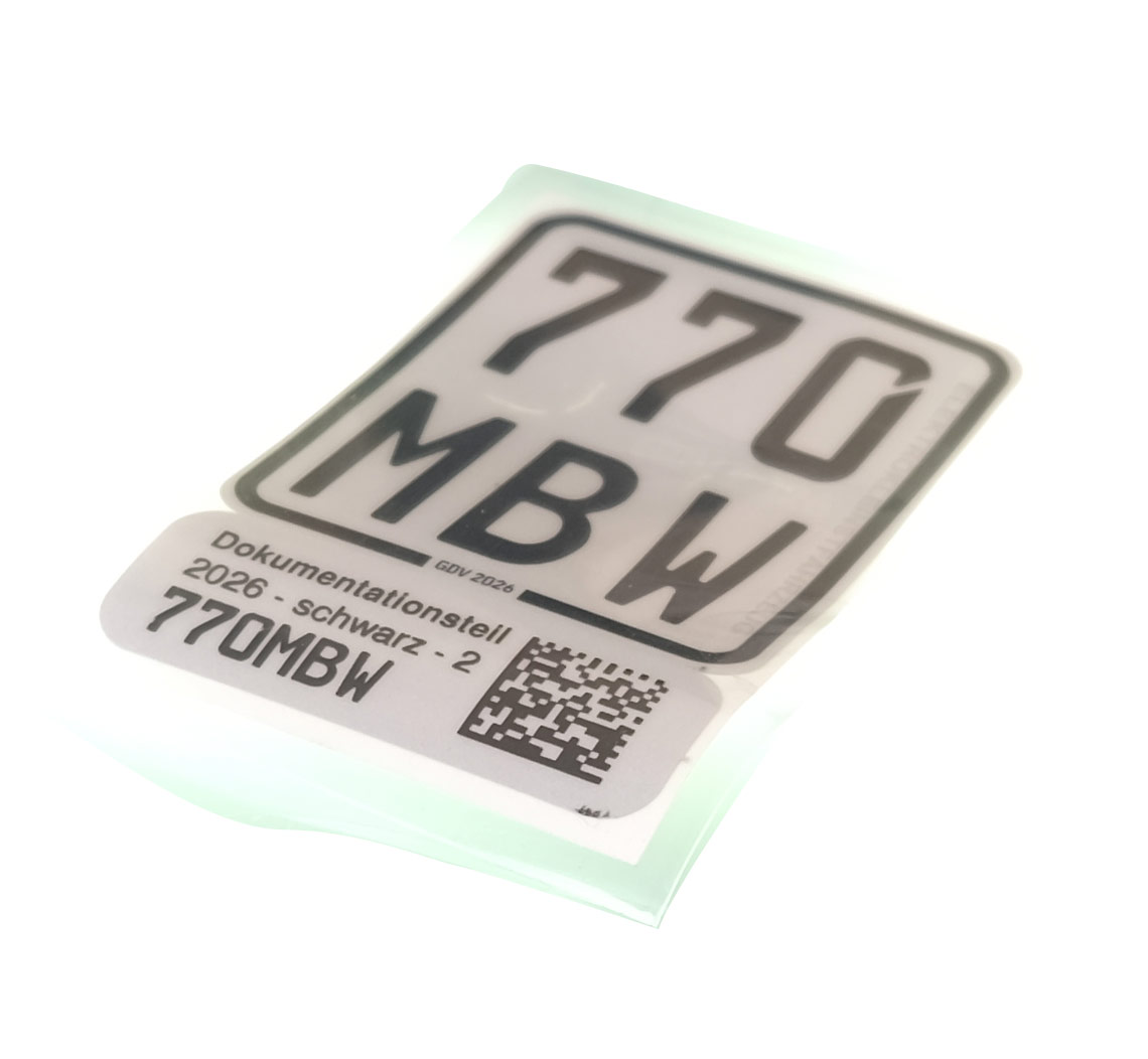 Transparenter Schrumpfschlauch 67 x 100 mm ideal für E-Scooter Versicherungsschildfixierung