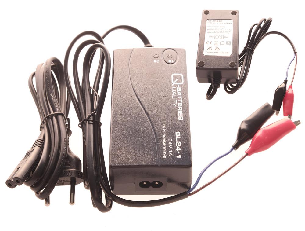 24V 1A Charger Ladegerät Pb Bleiakku - Clamps