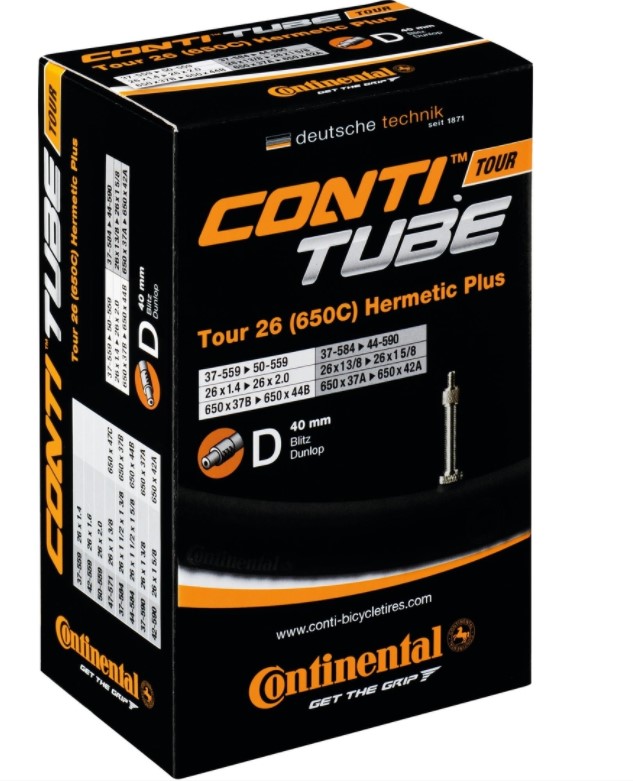 CONTINENTAL 26" Fahrradschlauch Tour Hermetic Plus verstärkt - Sclaverandventil, 42 mm