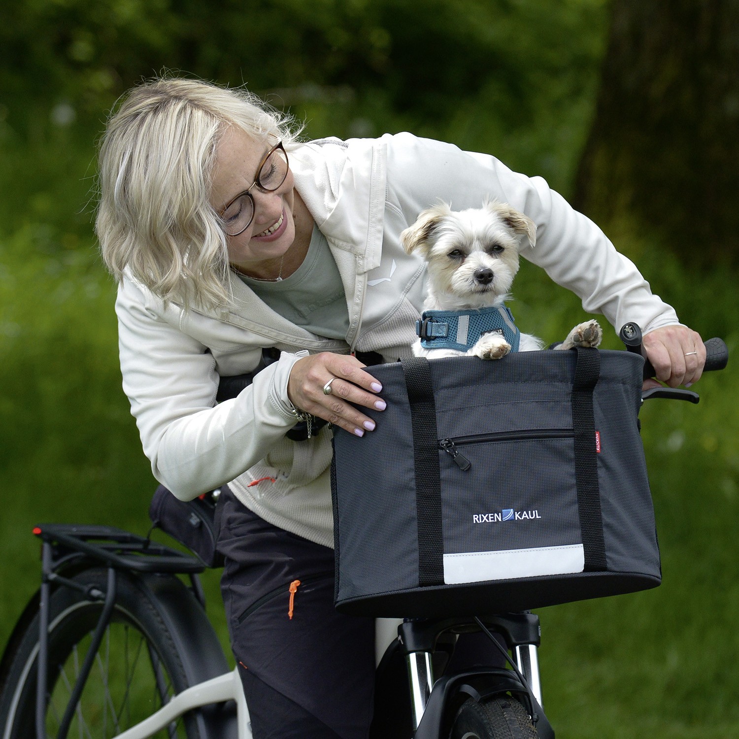 KLICKfix®  Korbtasche Doggy Hundefahrradtasche