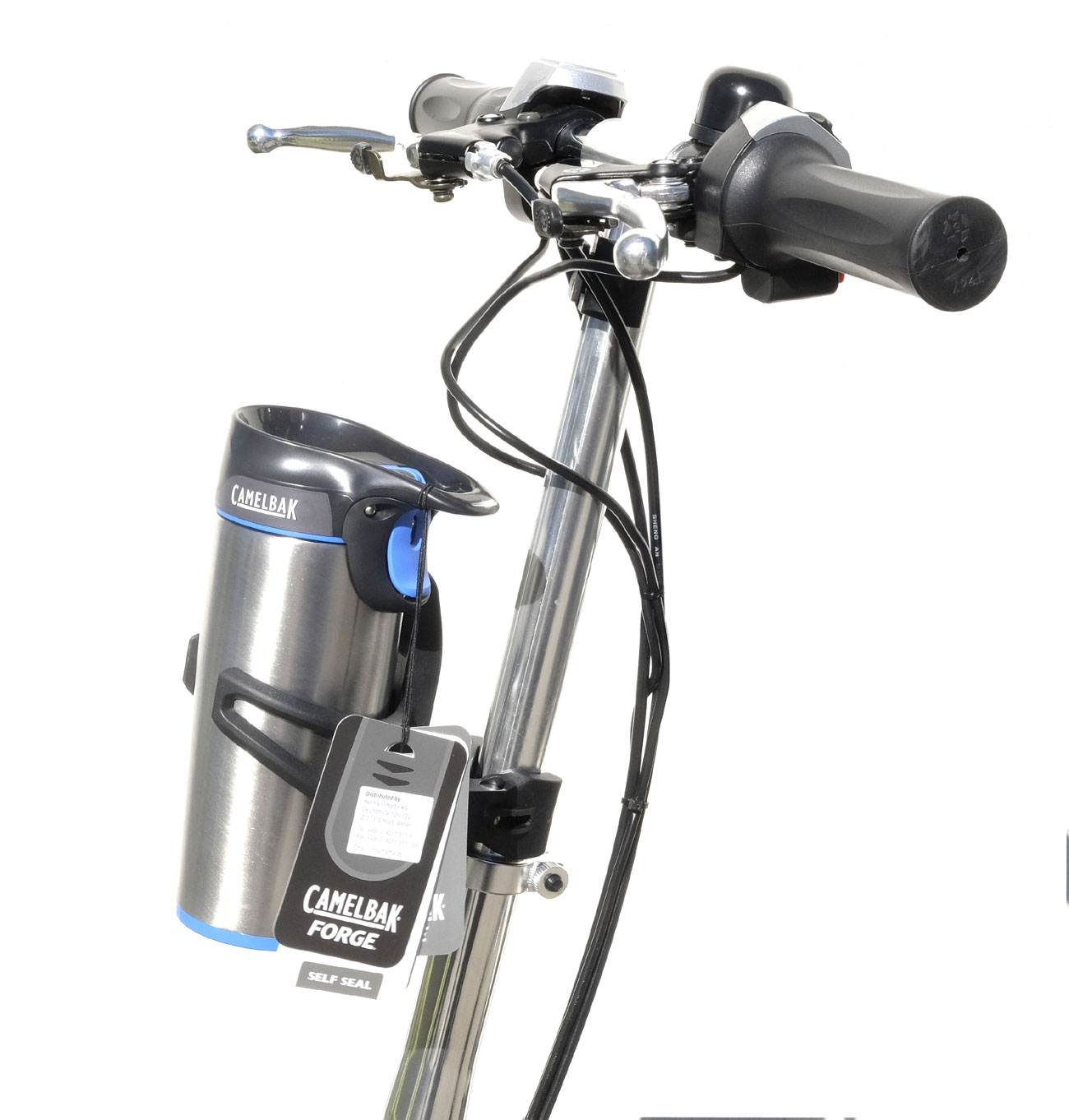 Trinkflaschenhalter mit Schnellmontageklammer - Thermotrinkflasche Camelbak Forge 400 ml