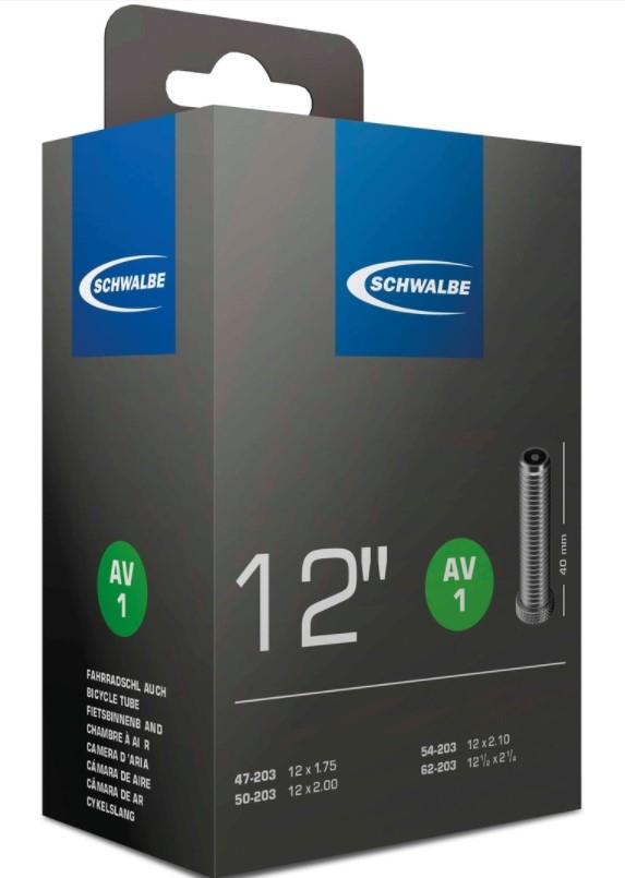 12" SCHWALBE Schlauch Nr.1  12" - Auto- Schraderventil (AV)