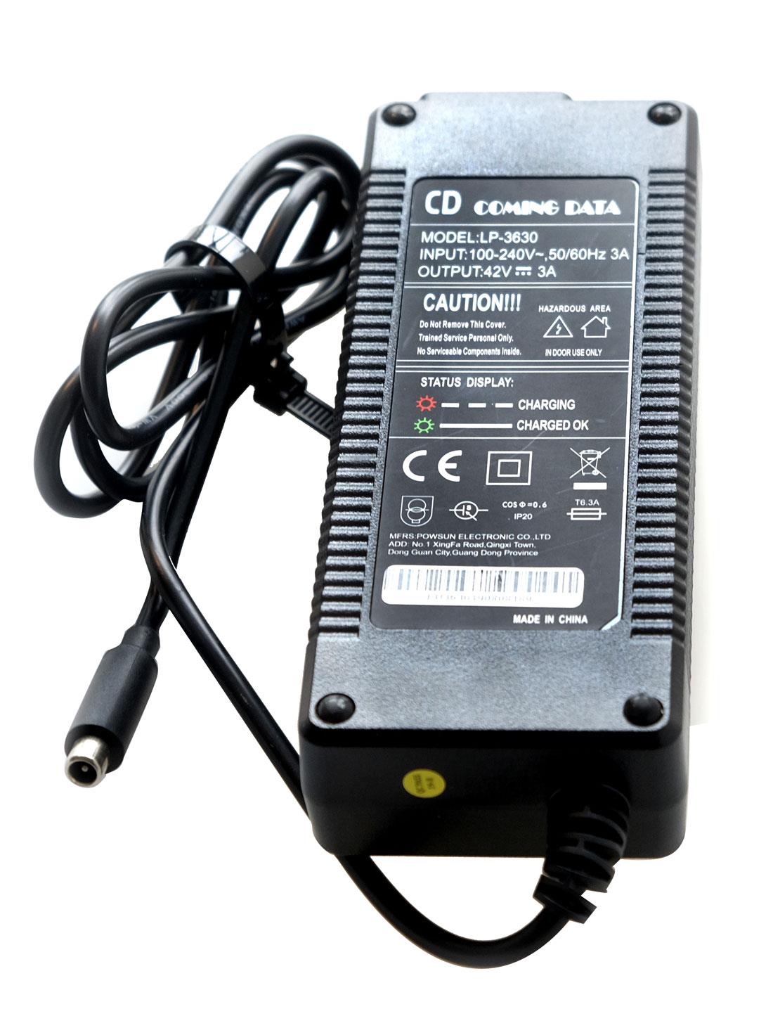 42V 3A Lithium Charger 8 mm Hohlstecker Coming Data