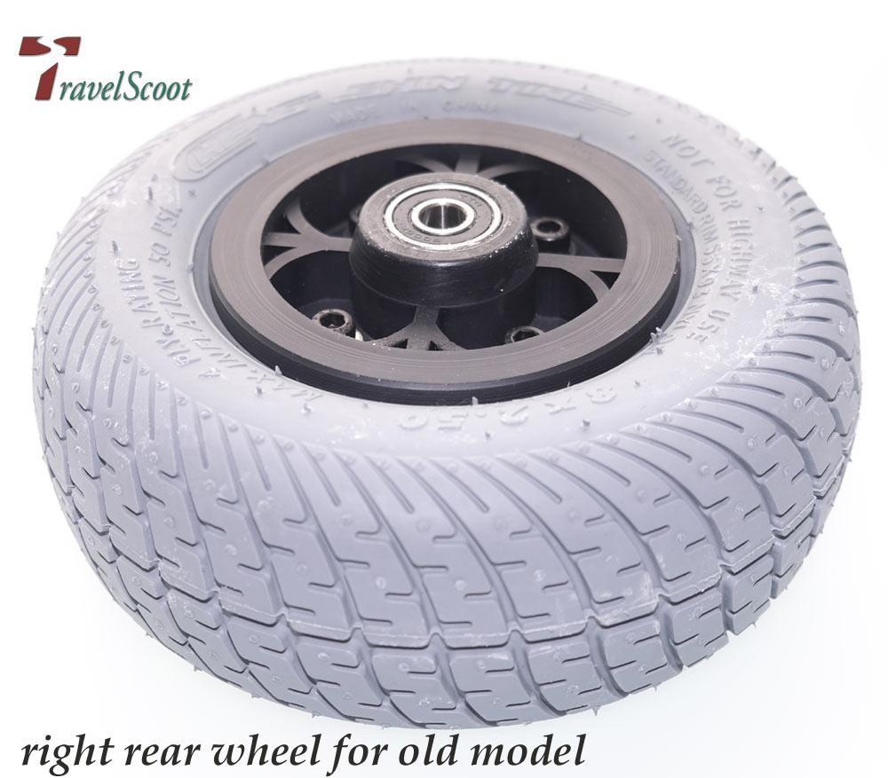 Roue arrière Reartire TRAVELSCOOT® droite / right Modèle à entraînement par courroie Roue arrière Reartire TRAVELSCOOT® droite / right Modèle à entraînement par courroie