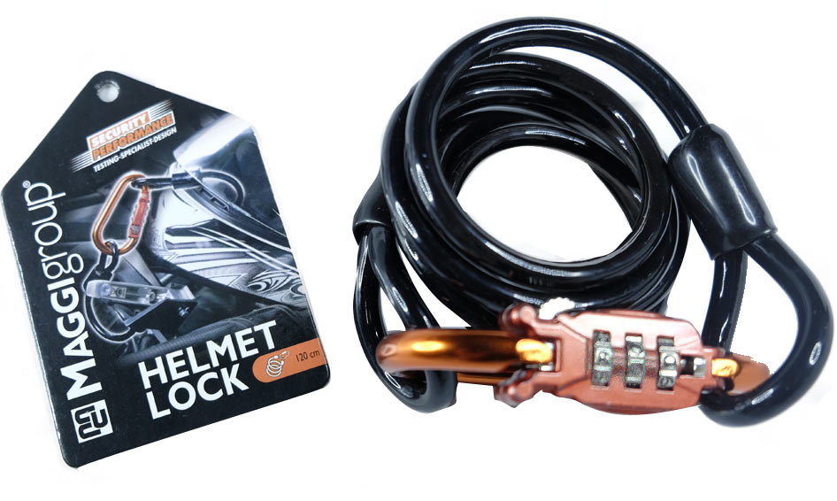 Helmet LOCK mit Zahlenschlosskarabiner